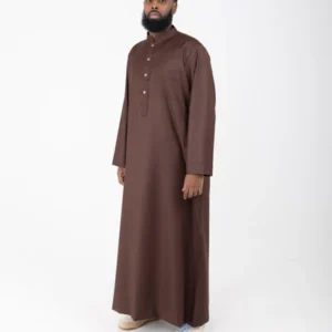 Brown Premium Collared Thobe