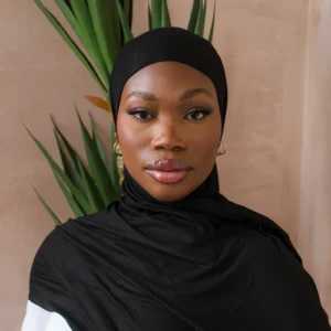 Black Cotton Jersey Hijab